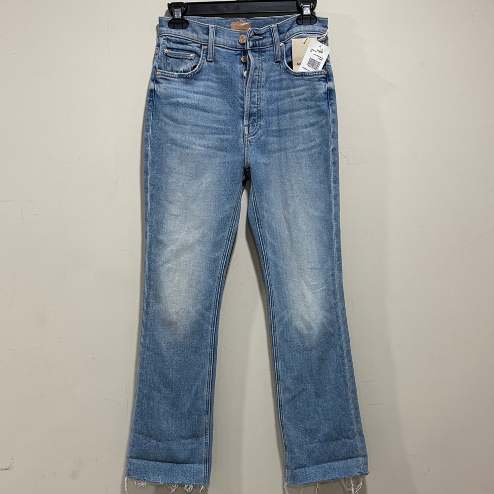 MOTHER Jeans Tripper Flood Fray, Look Ma No Hands design/style size 25